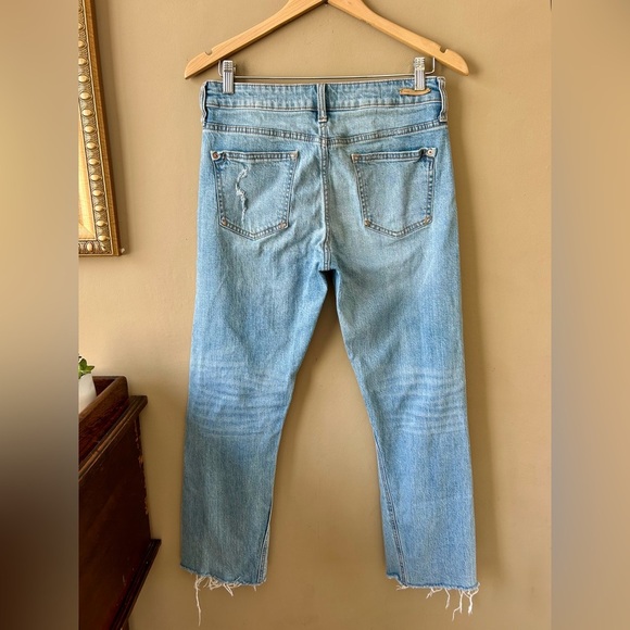 Anthropologie Pilcro High-Rise Twist-Seam Slim Boyfriend Jeans Light Wash 27 - Picture 5 of 16